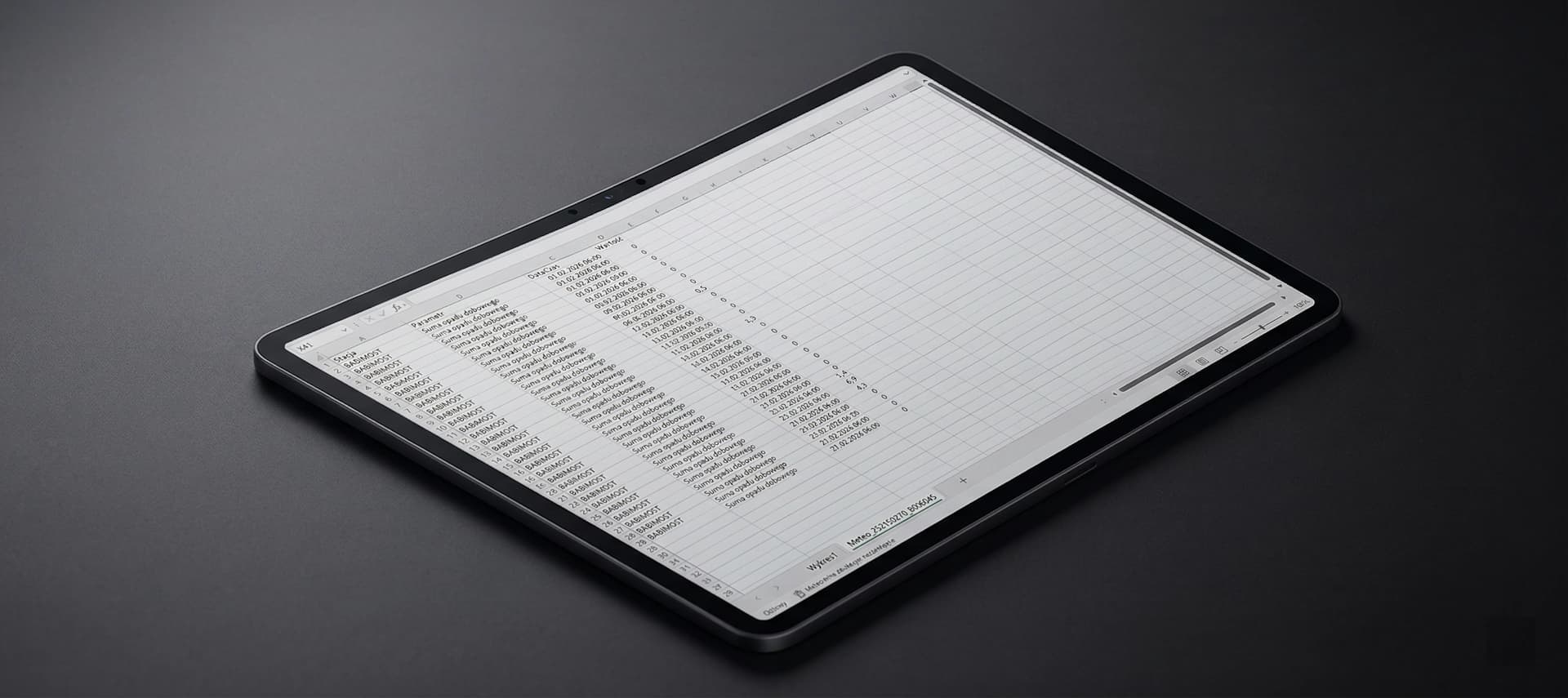 CSV export and download screen