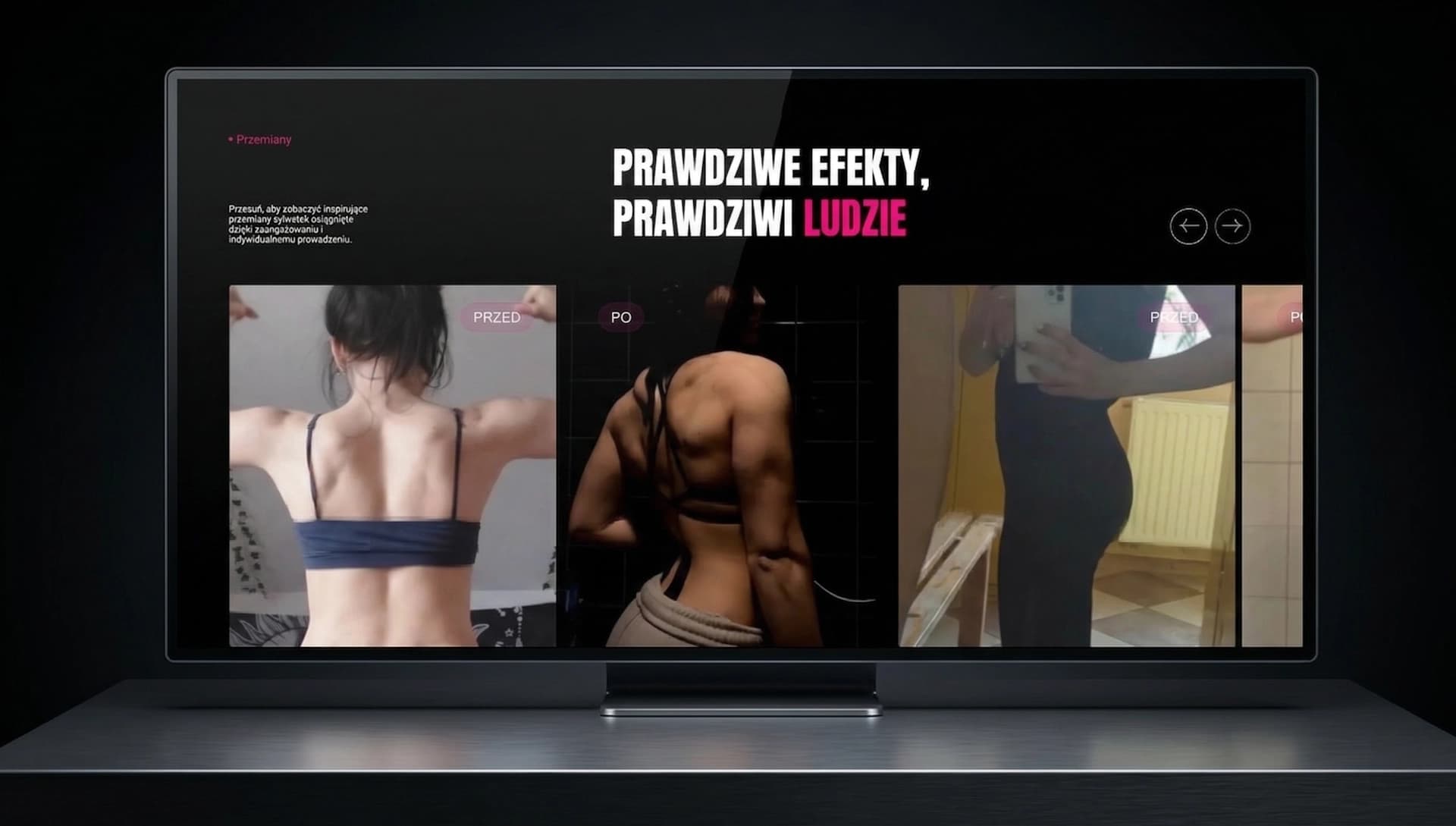 Metamorfozy section on mobile